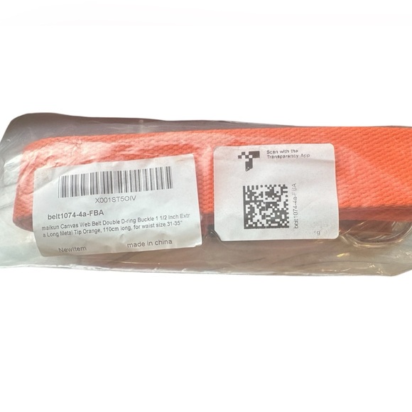 Never worn still in bag Orange Canvas Web Belt
Waist 31 a 35 - Picture 1 of 3